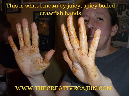 Thes are juicy, spicy crawfish hands_opt